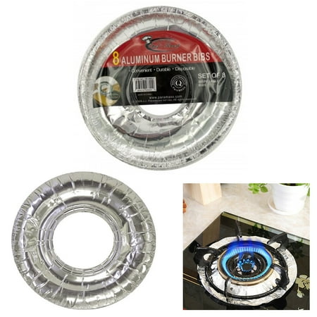 - 40 X Aluminum Burner Bib Foil Round Gas Oven Liners Covers Wholesale 8.75