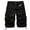 Black, variant on Men's Cargo Shorts Casual Solid Color Outdoors Pocket Beach Work Trouser Tactical Shorts Blue
