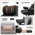 thumbnail image 5 of FASTES Office Desk Chair, Big and Tall Office Chair 400lbs Gaming Chair with Footrest, Ergonomic Executive High-Back Reclining Computer Chairs, Swivel Wheels and Lumbar Support, Black, 5 of 10
