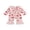 Watermelon Red, variant on RUINIXCW Infant Baby Girl Romper Ruffle Long Sleeve Crew Neck Rugby Bow Print Fall Jumpsuit