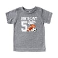 thumbnail image 4 of 5th Birthday Baller Shirt for Boys Sports Theme Five Party T-Shirt for Kids Granite Heather Shirt Youth Medium, 4 of 5