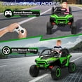 thumbnail image 5 of 24V 2 Seater Ride on Toys UTV for Kids w/Parent Remote Control, 4WD 7AH Kids Battery Powered Vehicles, Bluetooth Spring Suspension, Storage for Gift, Green, 5 of 10