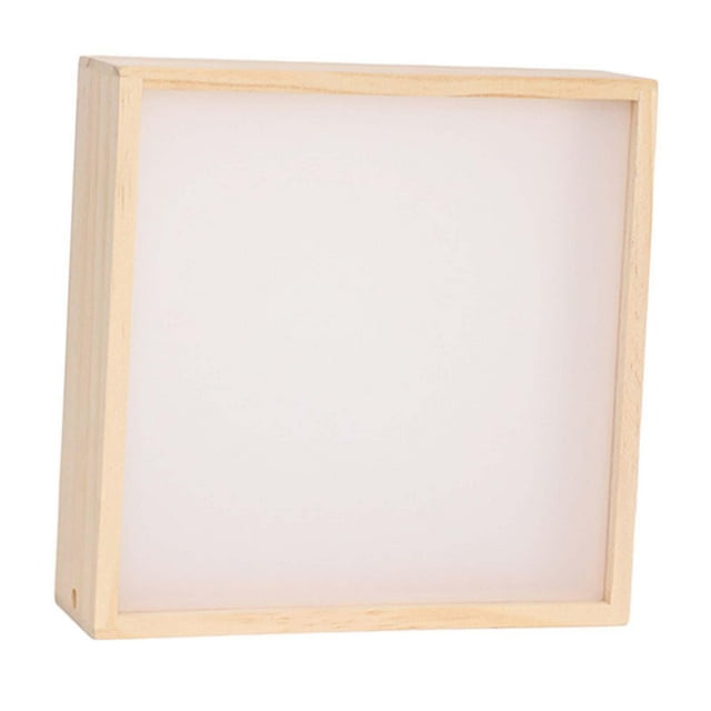 simhoa Wooden Shadow Box Frame with Light Deep Showcase for Photos Keepsakes Awards 20.5cmx6cmx20.5cm