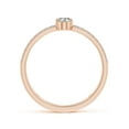 thumbnail image 2 of ANGARA Natural 0.43 Ct. Diamond Classic Stackable Ring in 14K Rose Gold for Women (Ring Size: 3.5), 2 of 9