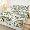 thumbnail image 3 of jejeloiu Bohemian Highland Cow Queen Sheet Sets,Rustic Western Farmhouse Flat Sheet,Natural Scenery Queen Fitted Sheet For Boys Girls,Ultra Soft Home Decor,4pcs, 3 of 7