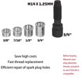 thumbnail image 2 of 5pcs M14 X 1.25 Spark Plug Thread Repair Kit, Cylinder Head Rethreading Kit, Spark Plug Rethreading, 14mm Reamer Cylinder Thread Repair Tool, 2 of 4