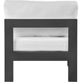 thumbnail image 4 of Meridian Furniture Nizuc White Outdoor Patio Armless Chair, 4 of 8