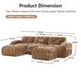 thumbnail image 6 of Eyisean 110'' Velvet Modern Modular Sectional Couch with Ottoman, 3-Seater U Shape Tufted Boneless Couches with Anti-Slip Design, No Assembly Required, Deep Seat Cloud Floor Sofa for Living Room, 6 of 21