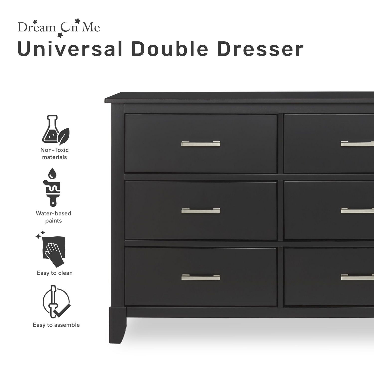 Rêve Sur Moi Universel Double Commode I Enfants Chambre Commode I Six Tiroirs Commode I Milieu Du Siècle Moderne