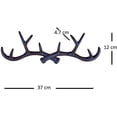thumbnail image 2 of 1pc Hook Rack Wall-Mounted Decorative Cast Iron Deer Antler Hanger Wall Hooks for Coat Towel Hat Key Coat Rack Hook, 2 of 5