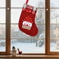thumbnail image 5 of AuroraX Cute Stylish Christmas Stockings Traditional Mini Christmas Stockings with 3d Santa Snowman and Reindeer Plush 6" Candy Stocking Bag for Family Christmas Decor(Red), 5 of 6