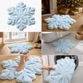 thumbnail image 5 of KKOUHVY Christmas Snowflake Shaped Floor Mat, Soft Fluffy Blue Area Rug for Bedroom Living Room Fireplace, Winter Holiday Christmas Home Decoratons, 5 of 7
