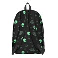 thumbnail image 3 of Alien and UFO Black Pattern Backpack for School, Cute School Bag with Adjustable Shoulder Straps and Padded Back, 15.7"x11.8"x5.5", 3 of 5