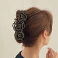 thumbnail image 2 of Pinza para el pelo rosa café con leche para mujer. Elegante pinza floral con diseño avanzado para peinar el cabello, 2 of 5