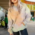 thumbnail image 2 of Mercatoo Girls Trendy Tie Dye Hoodies Teens Oversized 𝐇ooded Sweatshirts Cute Rainbow Long Sleeve Fall Winter School Hoodie, 2 of 7