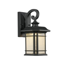 RADIANCE Goods Transitional LED Textured Black Outdoor Wall Sconce 13" Height