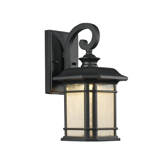 RADIANCE Goods Transitional LED Textured Black Outdoor Wall Sconce 13" Height