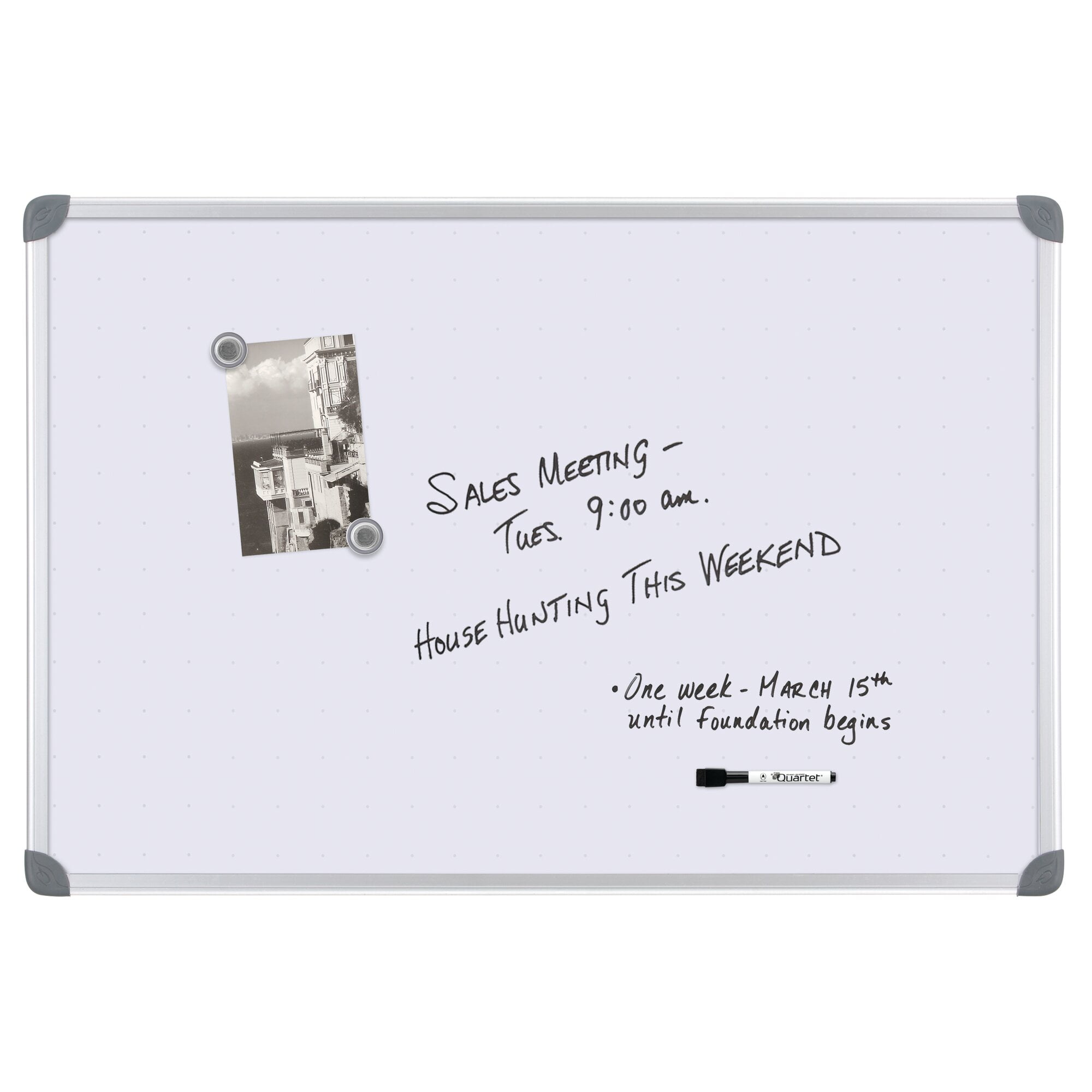 Euro-Style Magnetic Dry-Erase Aluminum Frame Boards 36 x 24, Aluminum Frame