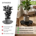 thumbnail image 2 of MATSKY 13" Round Wooden Plant Caddy with Wheels, 2-Pack Heavy Duty Rolling Plant Stand, 300 lbs Capacity, Black, 2 of 7