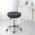 thumbnail image 7 of Lsque Space Round Bar chair cushion covers Velvet Fabric Premium Comfort Protects from Scratches and Stains for 14-17 Inch Chair- 12 inch, 7 of 7