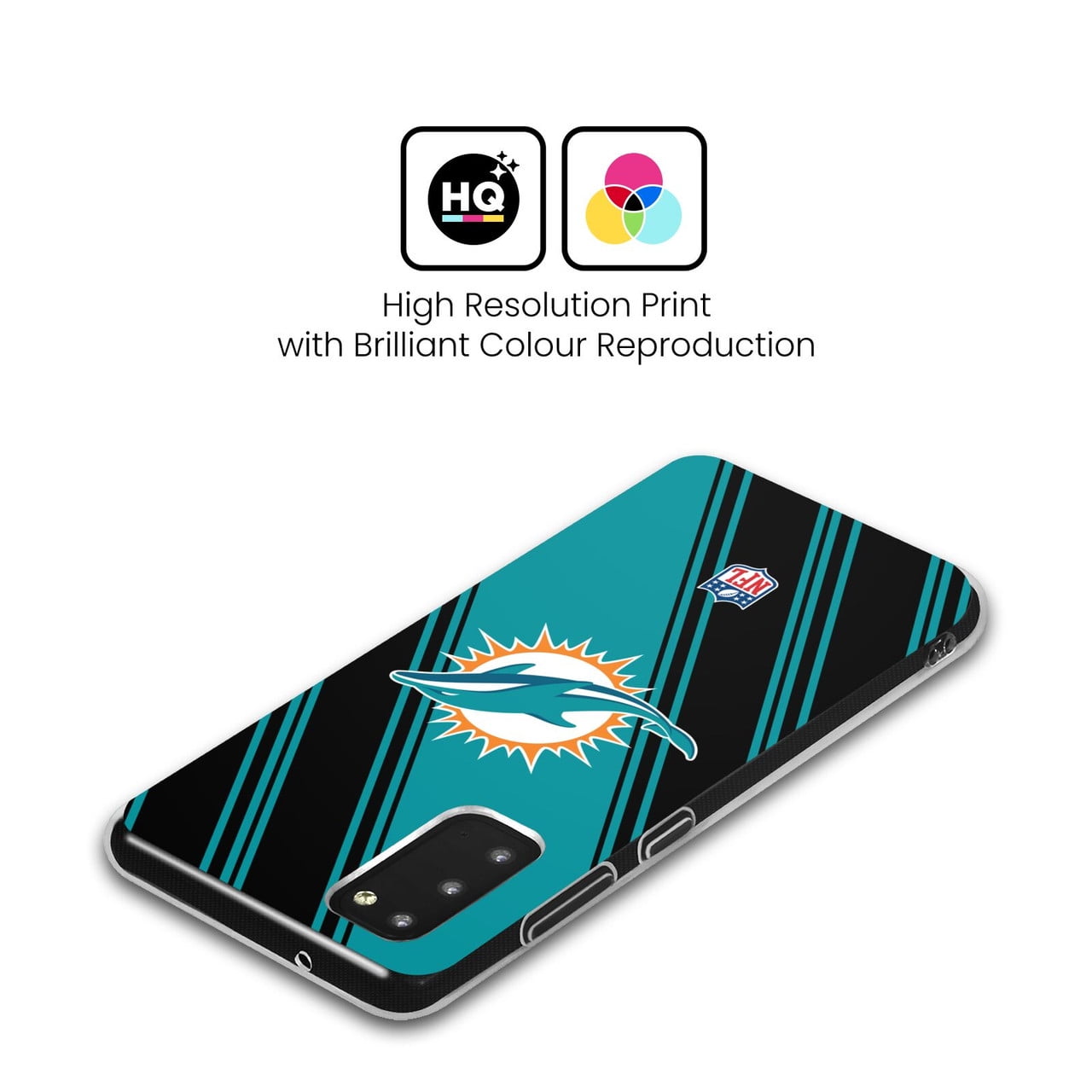 Head Case Designs NFL Miami Dolphins Artwork Stripes Soft Gel Case for Samsung Galaxy S23 FE 5G