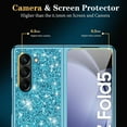 thumbnail image 3 of Dteck for Samsung Galaxy Z Fold 6 Case, Z Fold6 Glitter Case for Women Girls, Slim Ultra Thin Matte Sparkle Shiny Hard PC Shockproof Protective Cover for Samsung Galaxy Z Fold6,Blue, 3 of 7