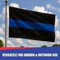thumbnail image 7 of Thin Blue Line Flag 2x3 ft Nylon | Durable Police Support Flag | Reinforced Header & Grommets | Symbol of Law Enforcement & Community Protection | Outdoor & Indoor Display | Weather-Resistant Fabric, 7 of 7