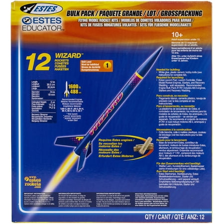Estes Educator Rockets, Plastic Multicolor, 12 Count