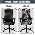 thumbnail image 4 of FKELYI Grunge Wolf American Flag Print Office Chair Cover Removable Computer Chair Slipcover Anti-Dust Swivel Chair Protector Covers for Boss Chair Armchair Decor, Large, 4 of 6