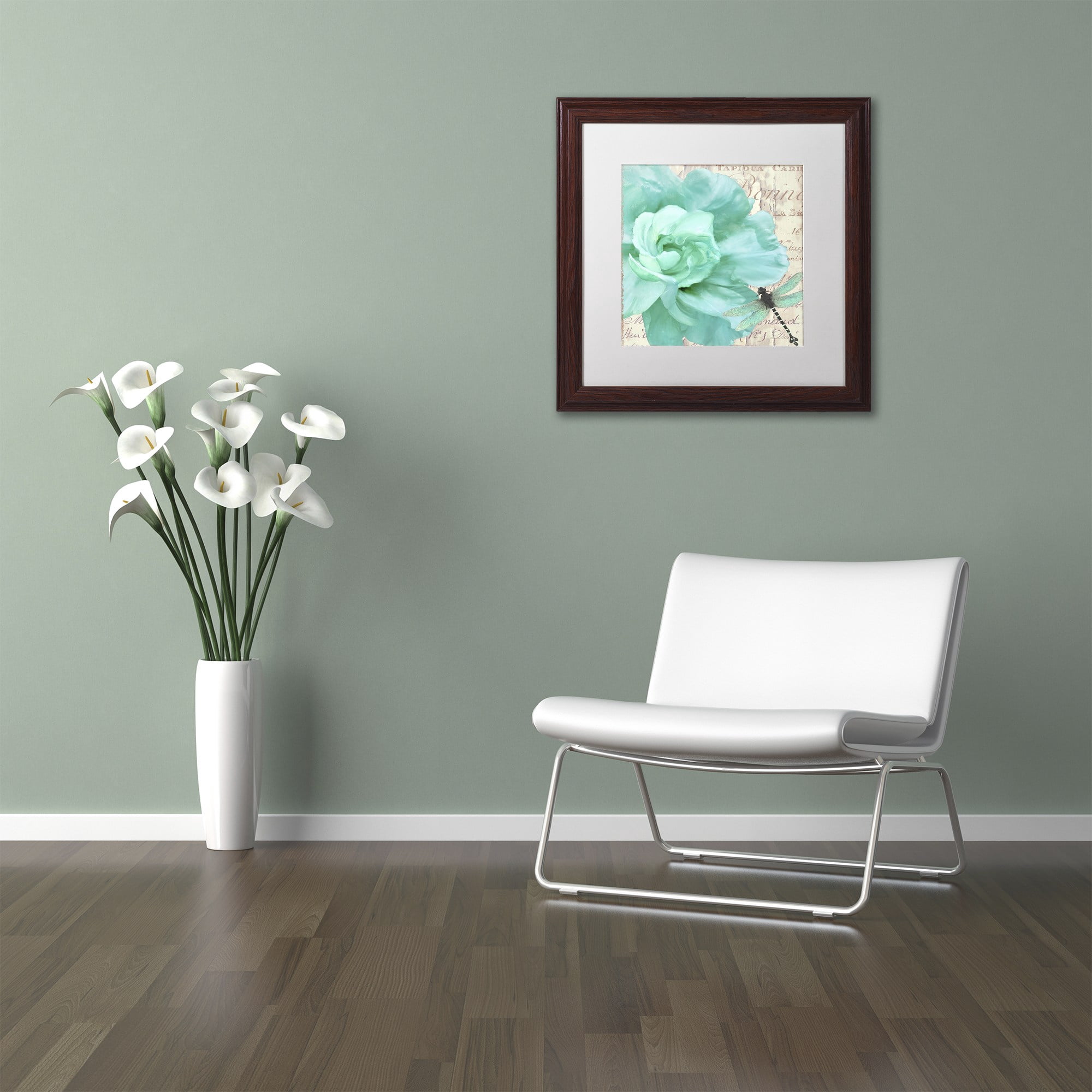 Trademark Fine Art "Petals Impasto III" Canvas Art by Color Bakery White Matte, Wood Frame