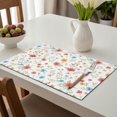 thumbnail image 6 of Placemat, Pioneer Flower Floral Print Pattern Place Mats Table Mat Set Of 2, PVC Washable Placemats for Party Kitchen Dining Decoration, 18x12 Inch, Fade Resistant, 6 of 6