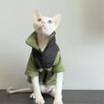 thumbnail image 2 of HQREA Sphynx Cat Winter Coat Clothes, Hairless Cat Jacket with Zipper for Cold Weather, 2 of 6
