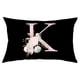 thumbnail image 2 of Funda de Almohada Ganfancp Alfabeto Inglés Anw Floral Negra, 2 of 2