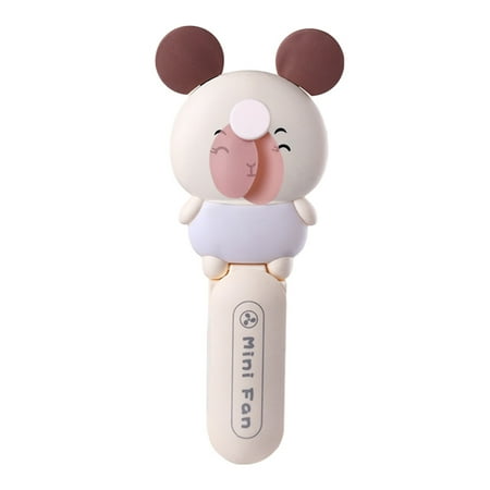 

Portable Handheld Pocket Fan USB Charging Mini Fan Desktop Fan Summer Suplies Small Pocket Fan for Travel Home Office (Brown)