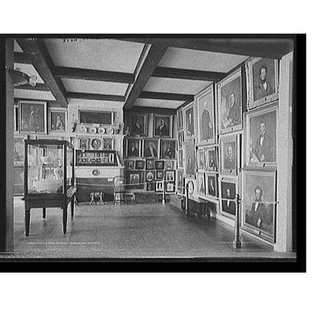 Historic Print, Marine Room, [East India Marine Hall], Peabody Museum, Salem, Mass., 16" x 20"