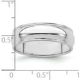thumbnail image 3 of Sterling Silver Ss 6mm Half Round Milgrain Size 12.5 Band Made In United States qwm060-12.5, 3 of 5