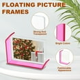 thumbnail image 3 of 2 Pack Floating Picture Frames, Display Picture 7x5" Acrylic Photo Frame for Tabletop Display for Home Office Art Anniversary Family, Rose Red, 3 of 6
