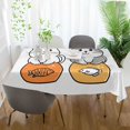 thumbnail image 3 of Yayeee Tablecloths 60" x 120" Rectangle Wrinkle Resistant Party Table Cover, Gray Cute Cat, 3 of 8