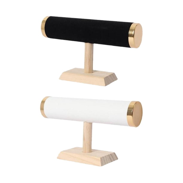 Elegante soporte para pulseras de joyería, collares y accesorios. Poliuretano blanco