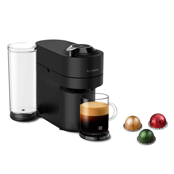 Nespresso Vertuo Pop+ Deluxe Coffee and Espresso Machine by De’Longhi, Matte Black