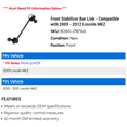 thumbnail image 2 of Front Stabilizer Bar Link - Compatible with 2009 - 2012 Lincoln MKZ 2010 2011, 2 of 2