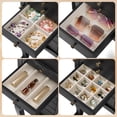 thumbnail image 5 of Sfugno Jewelry Armoire,Standing Jewelry Cabinet with 7 Drawers,2 Side Doors and Top Flip Makeup Mirror,Black, 5 of 8