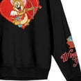 thumbnail image 3 of Tom & Jerry Winging It Crew Neck Long Sleeve Black Adult Sweatshirt
-XXL, 3 of 4