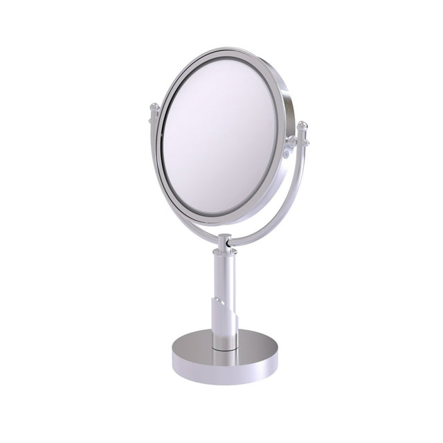 Allied Brass SH-4/4X Soho Collection 8 Inch Vanity Top 4X Magnification Make-Up Mirror, Satin Chrome