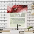 thumbnail image 4 of Red Marble Kitchen Valances for Windows 42x12 Inch Kitchen Curtains Valances Rod Pocket Modern Ombre Abstract Ink Painting Art Bathroom Window Valances for Window Treatment Decor, 4 of 6