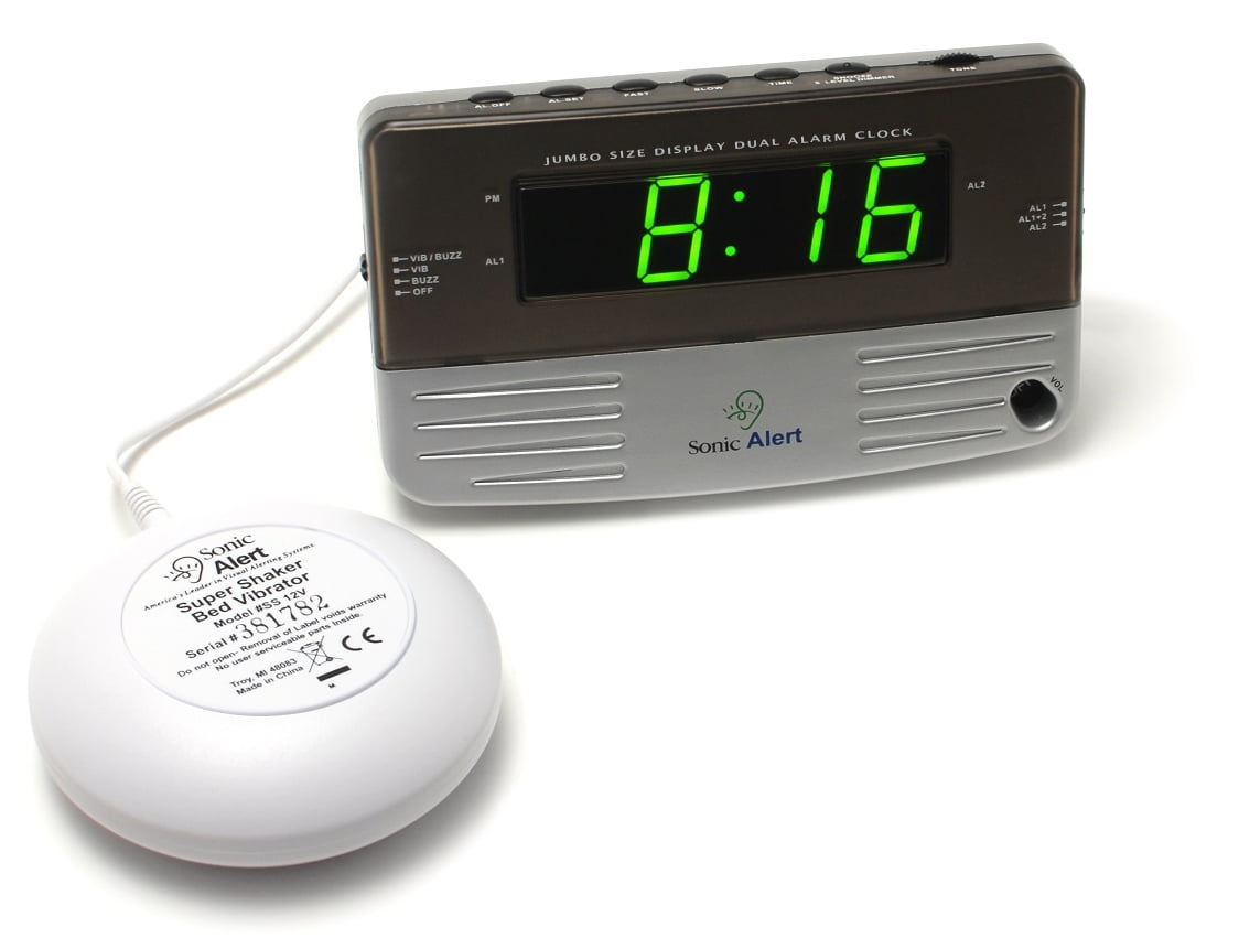 Alarm Clock w/ Bed Shaker