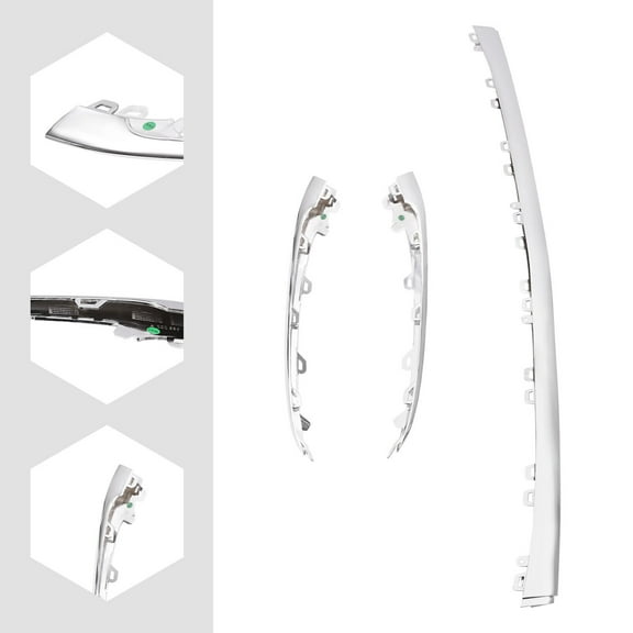 TFCFL Front Lower Bumper Center Left  Right Chrome Trims for 2018 2019 2020 Mercedes-Benz W222 S450/S560