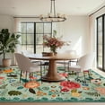 thumbnail image 2 of Area Rugs x for Living Room Ultra Thin Floral Rug for Bedrooms Shag Soft Washable Indoor Carpet Boho LowPile for Nursery \uEDining Room Office Farmhouse(Pink), 2 of 7