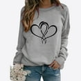 thumbnail image 1 of Meichang T-Shirts Cœur d'Amour pour Femmes T-Shirts de la Saint-Valentin Hauts Col Rond de Vacances T-Shirts Graphiques Cœur d'Amour Pull à Manches Longues en Solde Cadeaux de la Saint-Valentin, 1 of 3