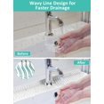 thumbnail image 4 of GHSDFBB Silicone Faucet Handle Drip Catcher Mat，Kitchen Faucet Sink Splash Guard，Sink Draining Pad Behind Faucet，Drying Pad for Kitchen & Bathroom Countertop Protect（White, 24x5.8in）, 4 of 7
